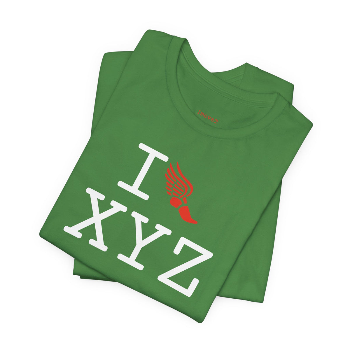 I Run unisex T, red logo