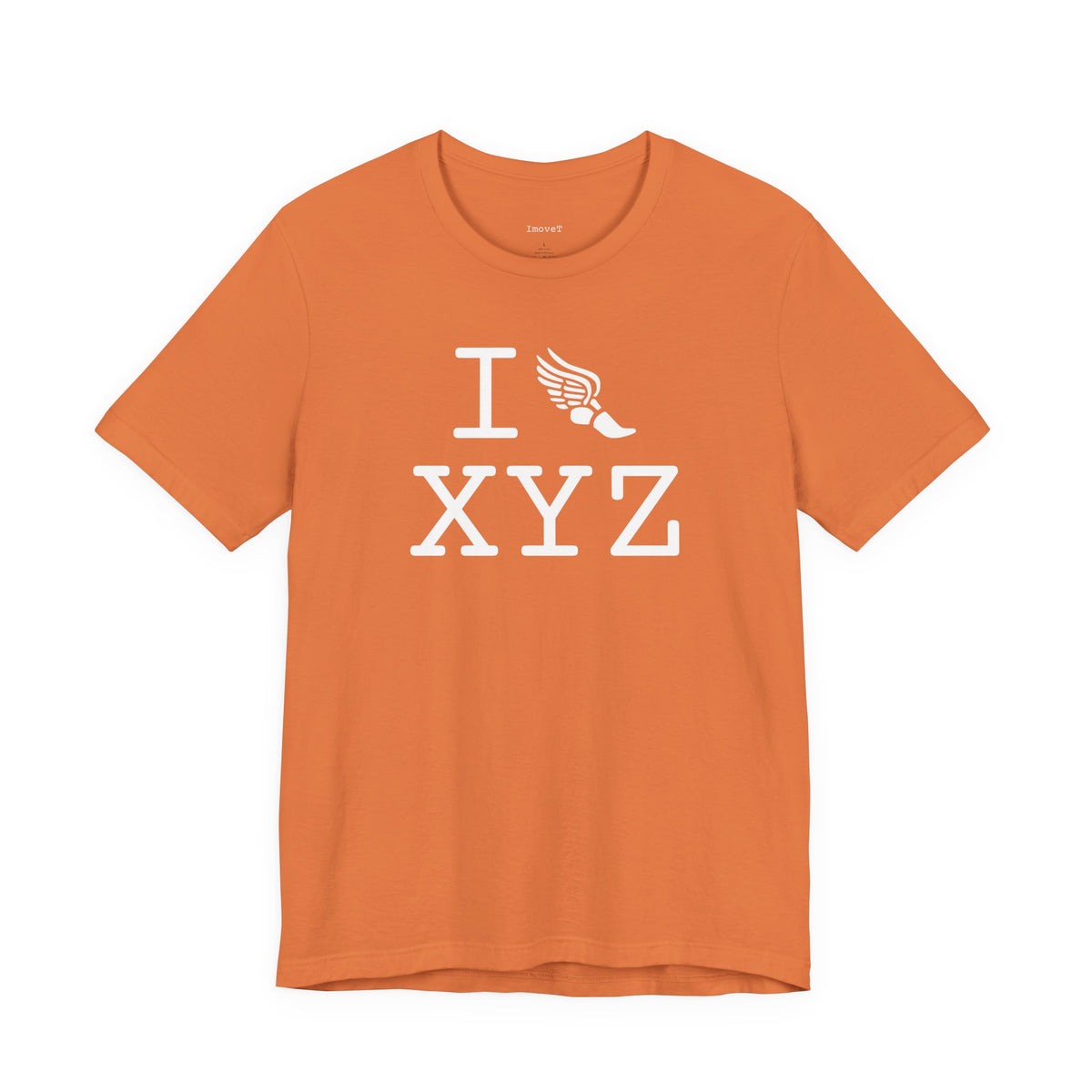 I Run unisex T, white logo