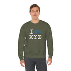 I Bike sweatshirt, light blue bike