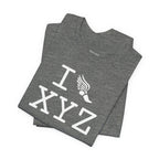 I Run unisex T, white logo
