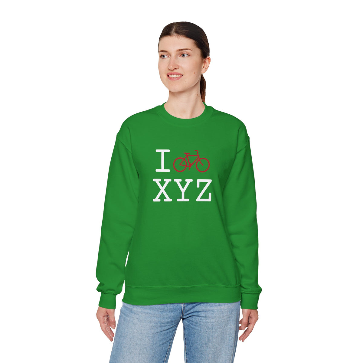 I Bike sweatshirt, red bike