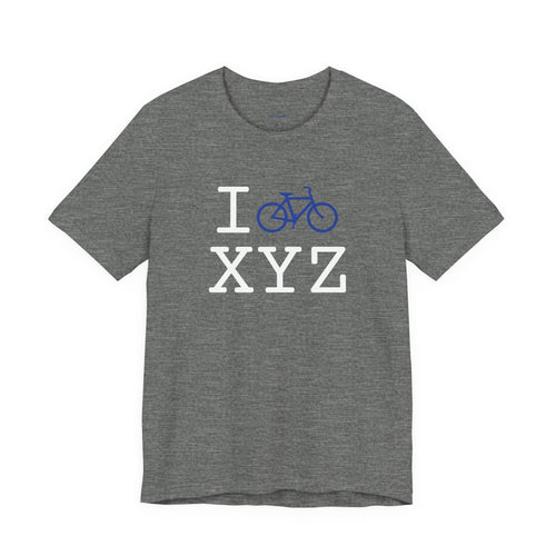 I Bike unisex T, blue bike
