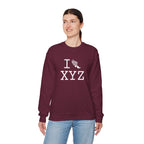I Run sweatshirt, white logo