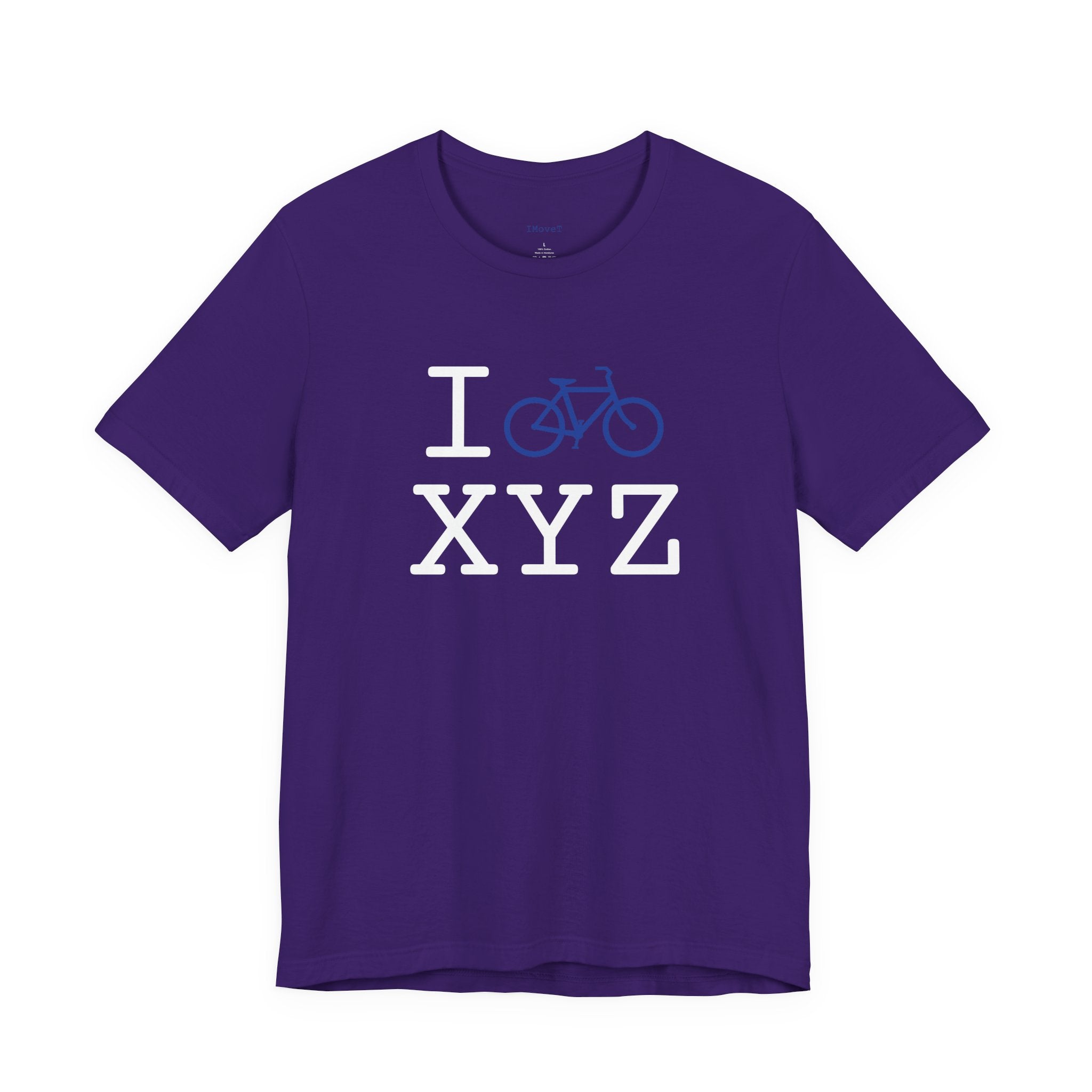 I Bike ___ unisex T, blue bike