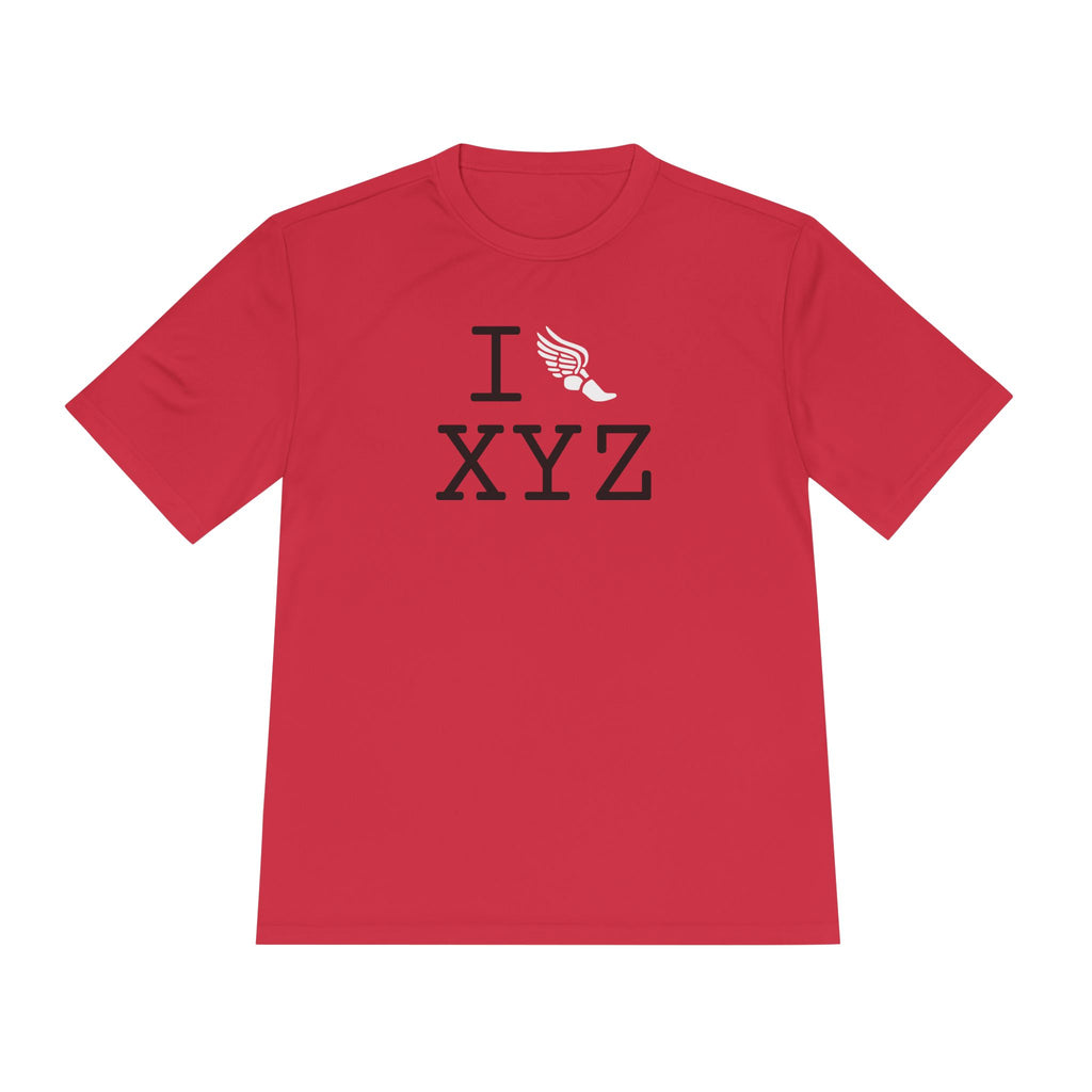 I Run athletic T, white logo