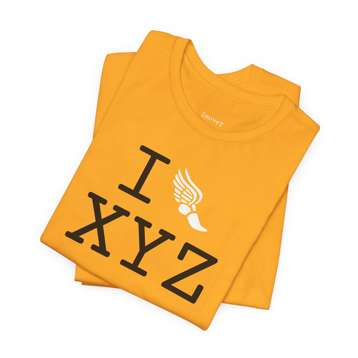 I Run unisex T, white logo