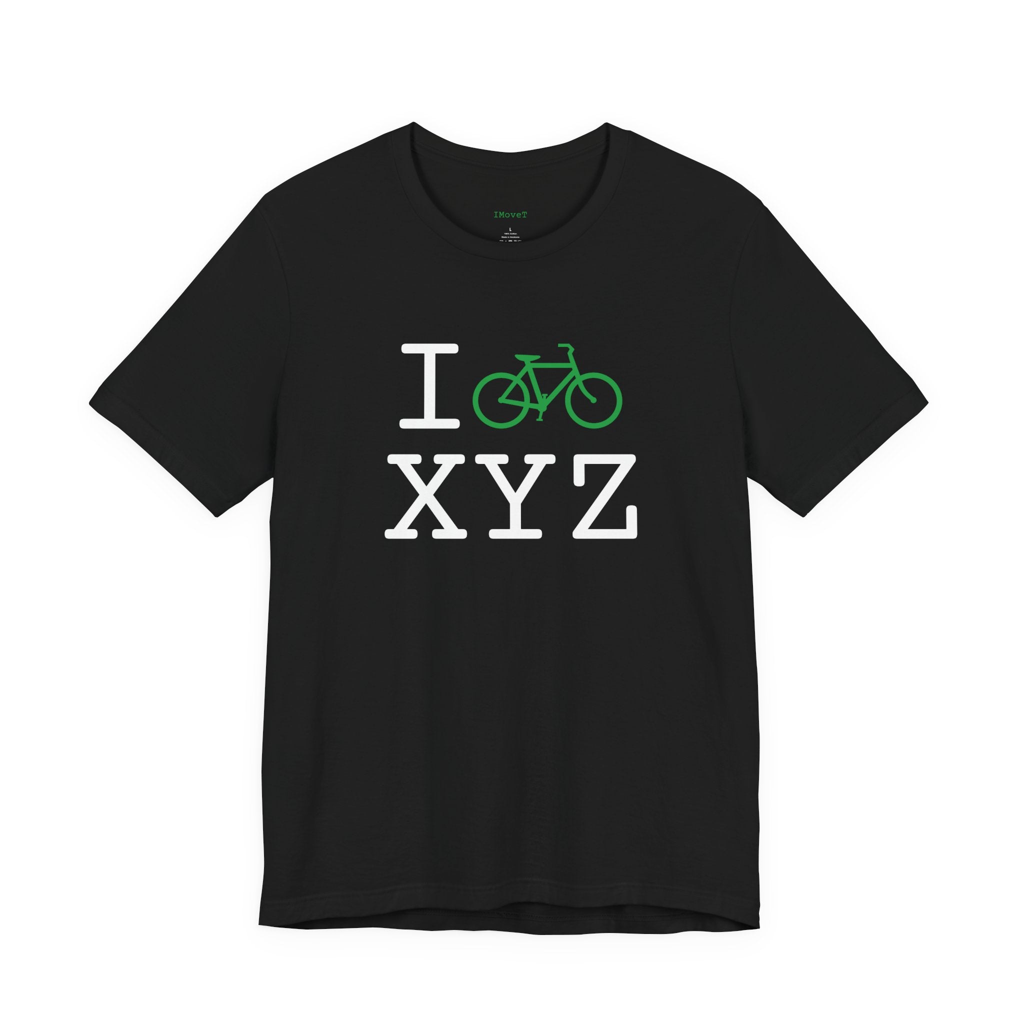 I Bike ___ unisex T, green bike