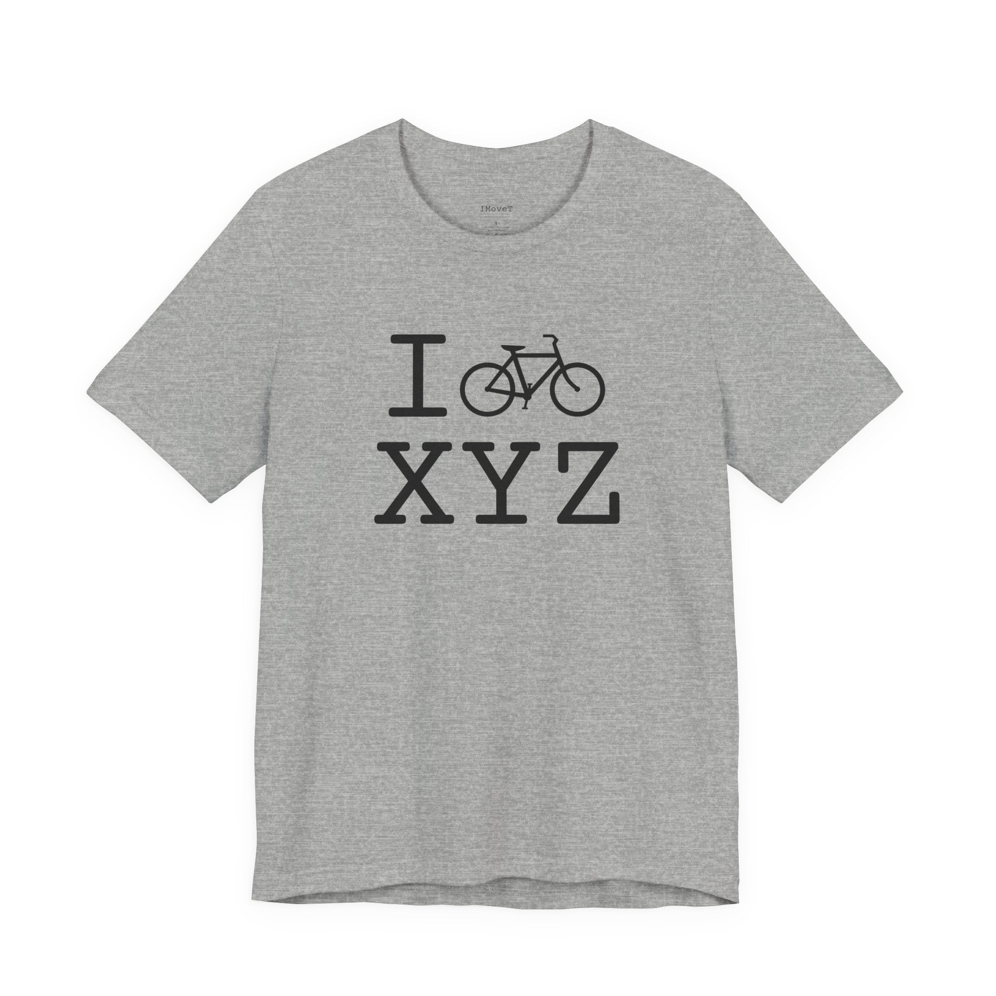 I Bike ___ unisex T, black bike