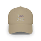 I Bike baseball cap, purple bike