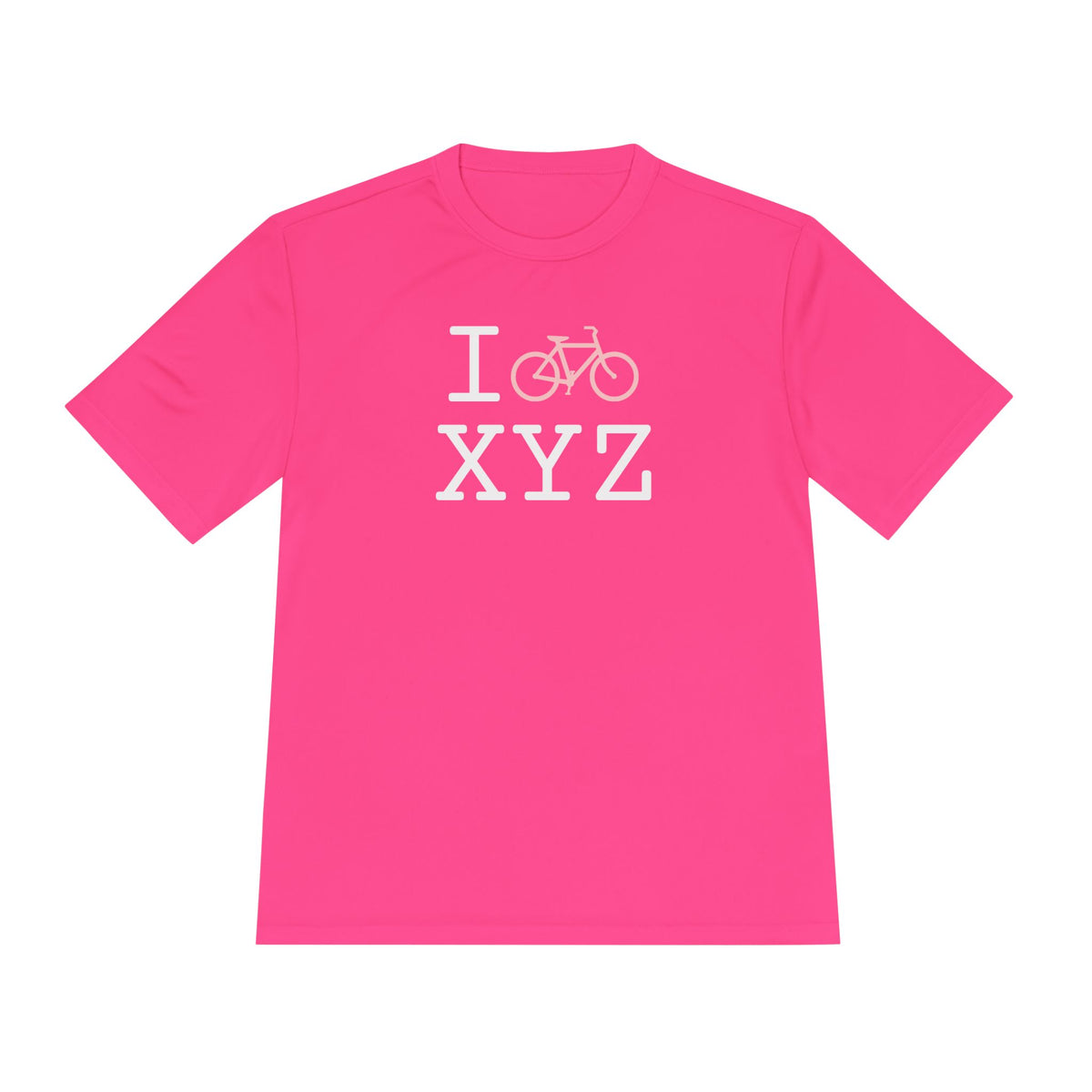 I Bike athletic T, pink bike