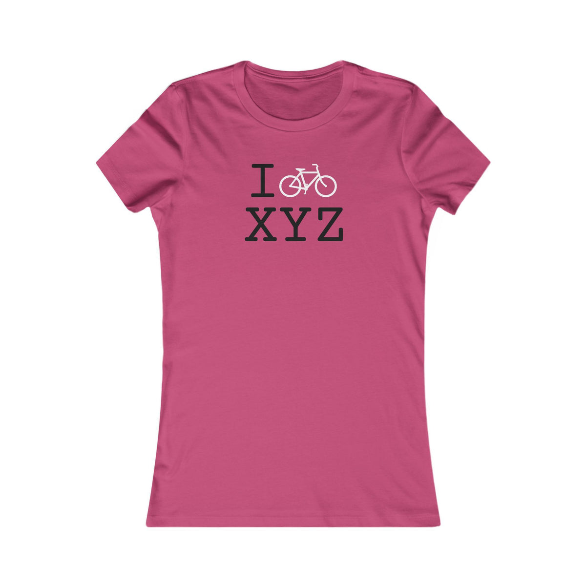 I Bike women's T, white bike