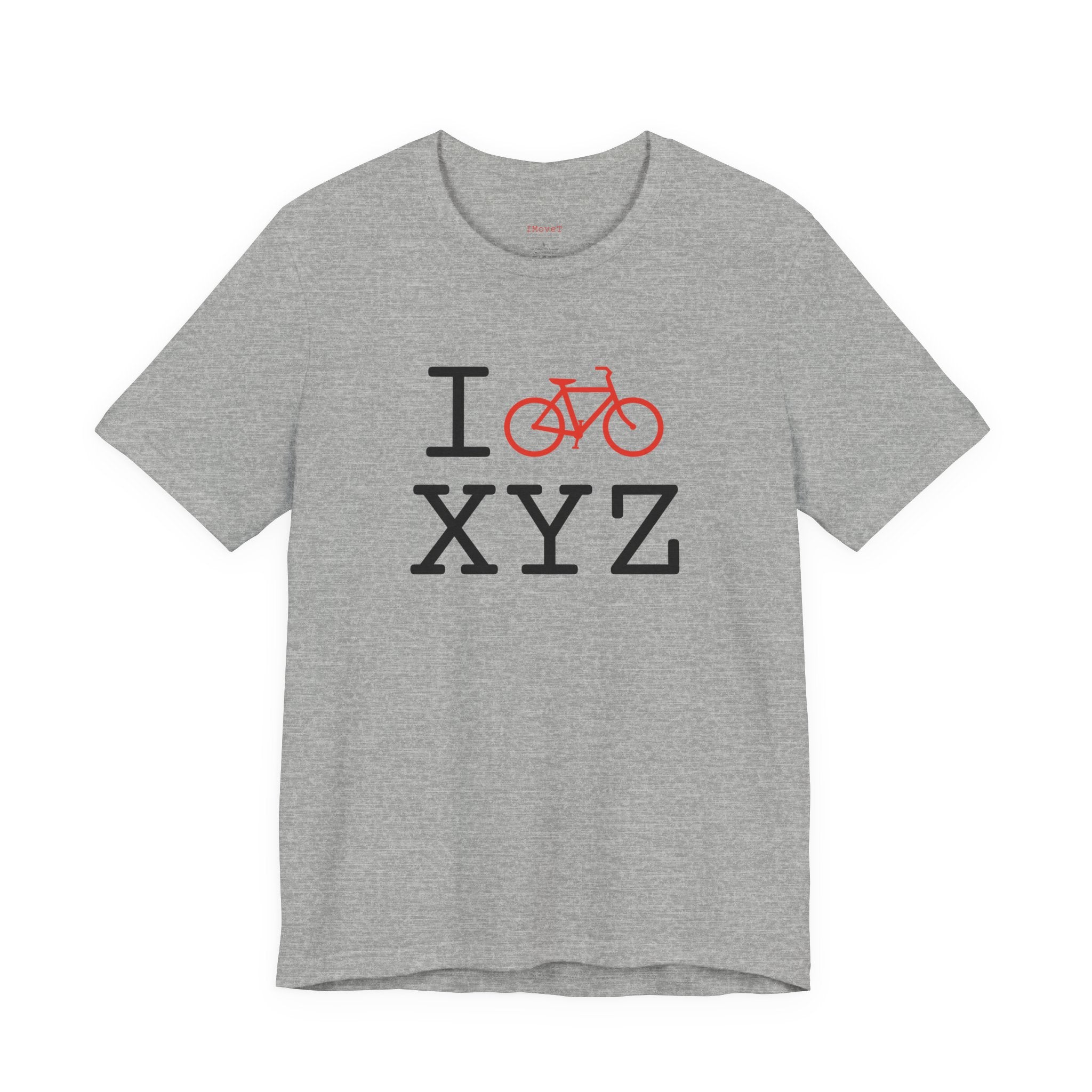 I Bike ___ unisex T, red bike