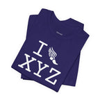 I Run unisex T, white logo