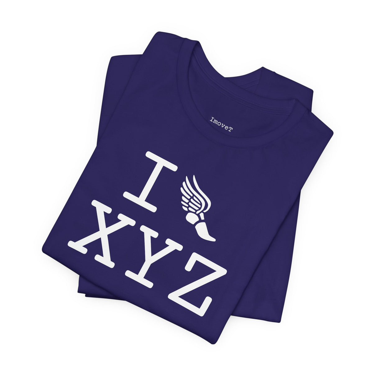 I Run unisex T, white logo