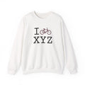 I Bike sweatshirt, maroon bike