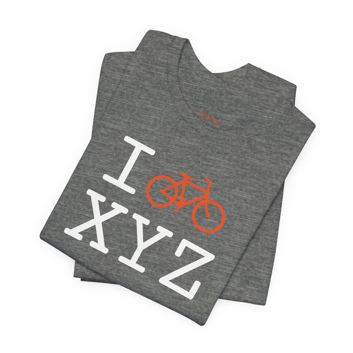 I Bike unisex T, orange bike