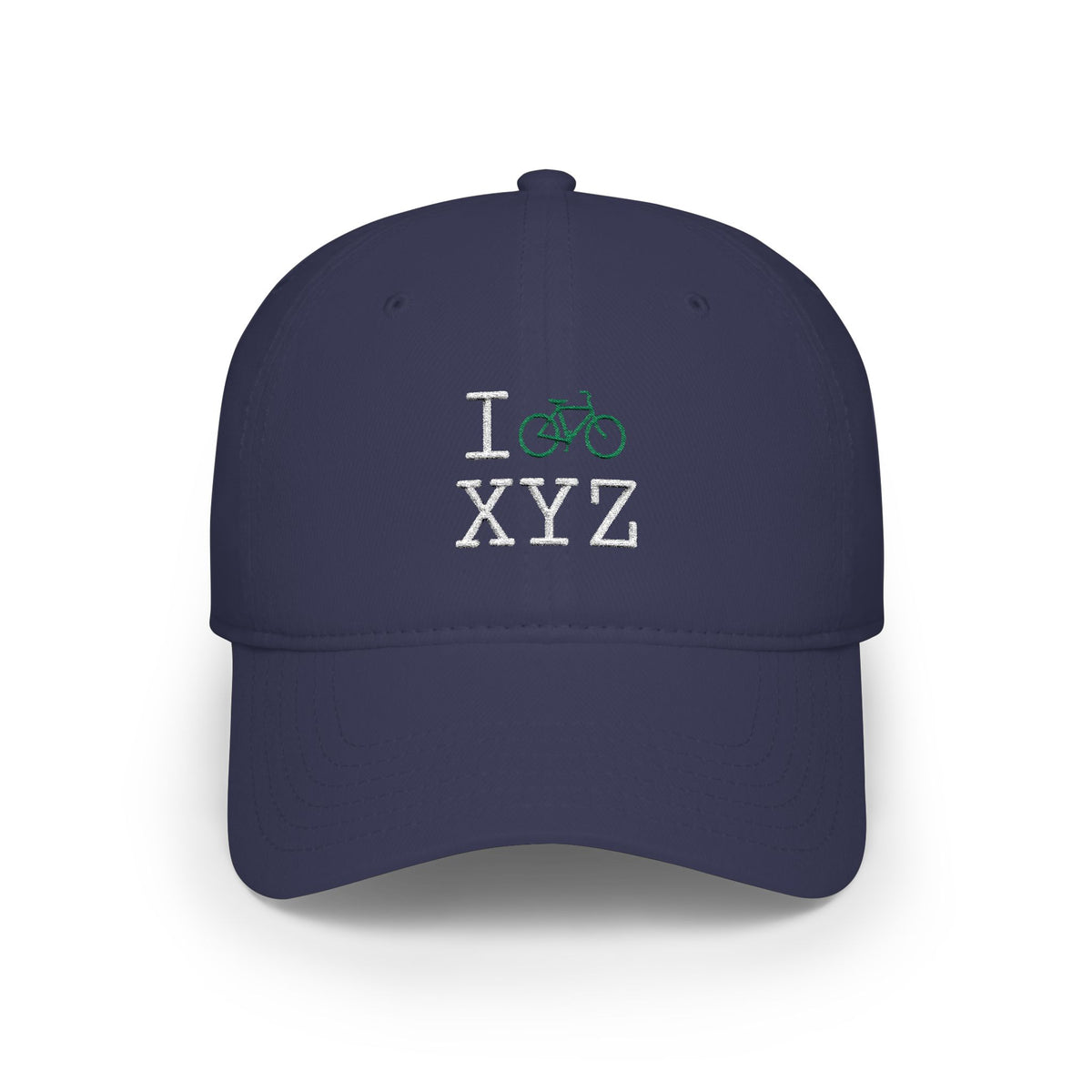I Bike baseball cap, green bike