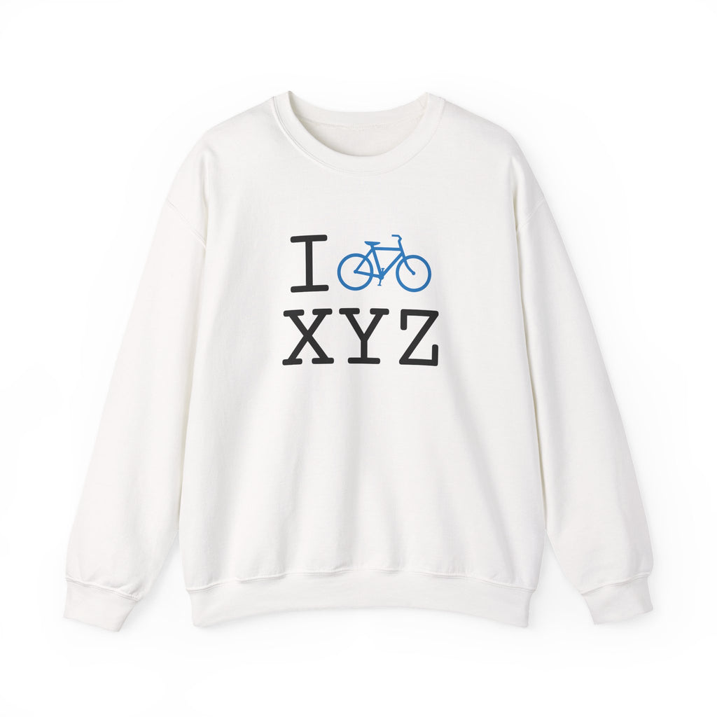I Bike sweatshirt, light blue bike
