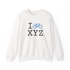 I Bike sweatshirt, light blue bike