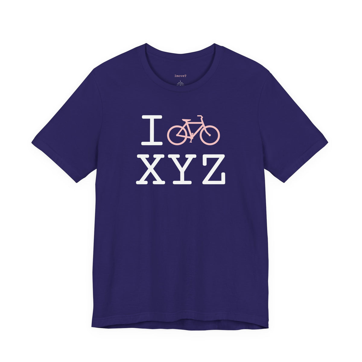 I Bike unisex T, pink bike