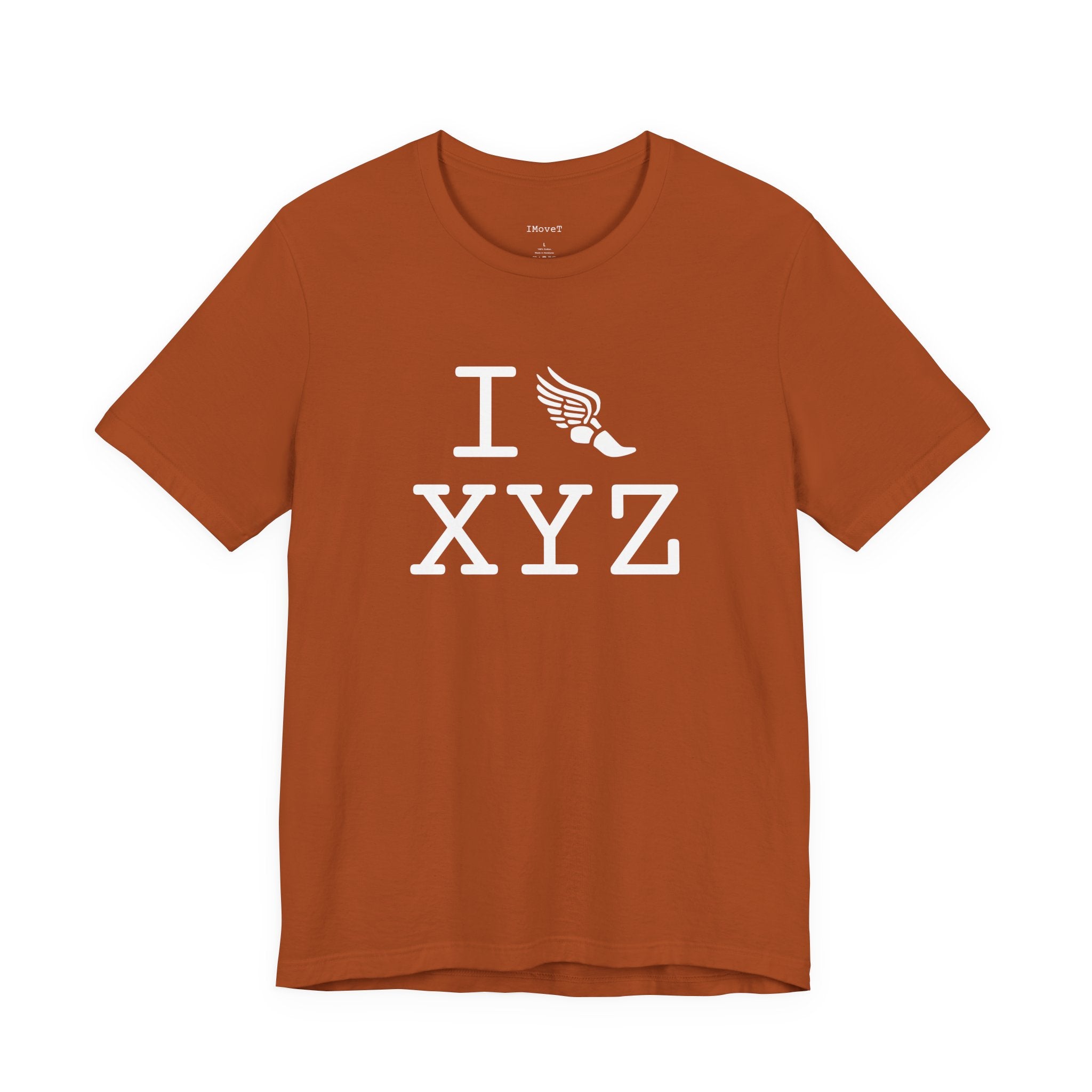 I Run ___ unisex T, white logo