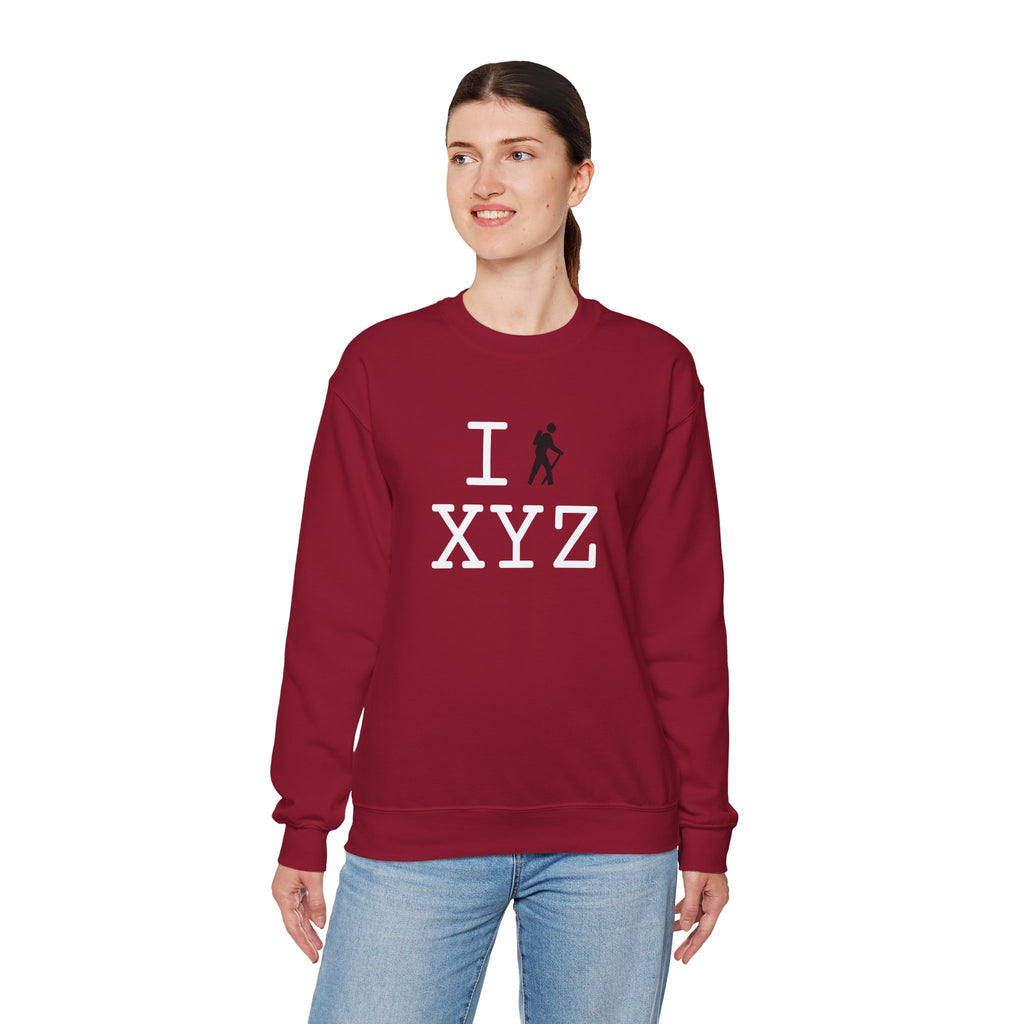 I Hike sweatshirt, black hiker