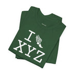 I Run unisex T, white logo