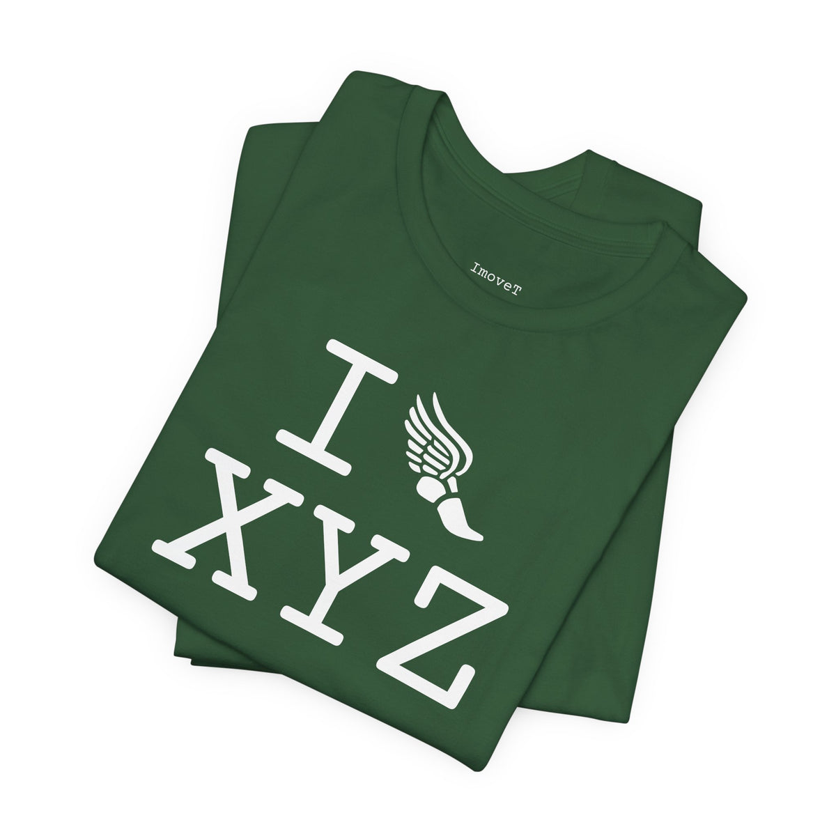I Run unisex T, white logo