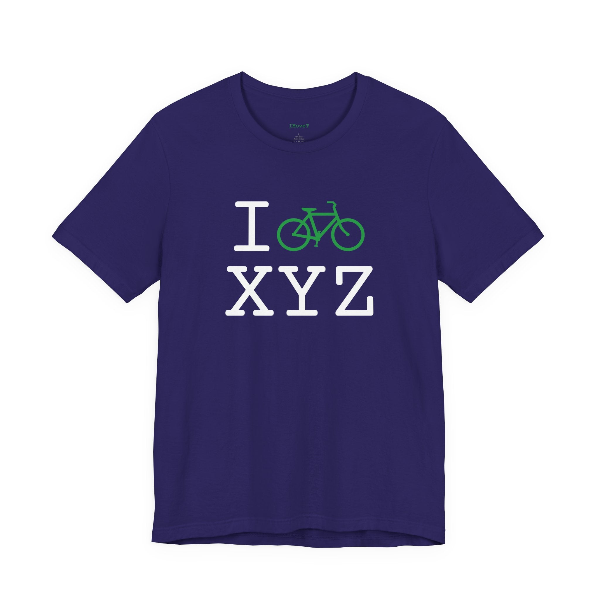 I Bike ___ unisex T, green bike
