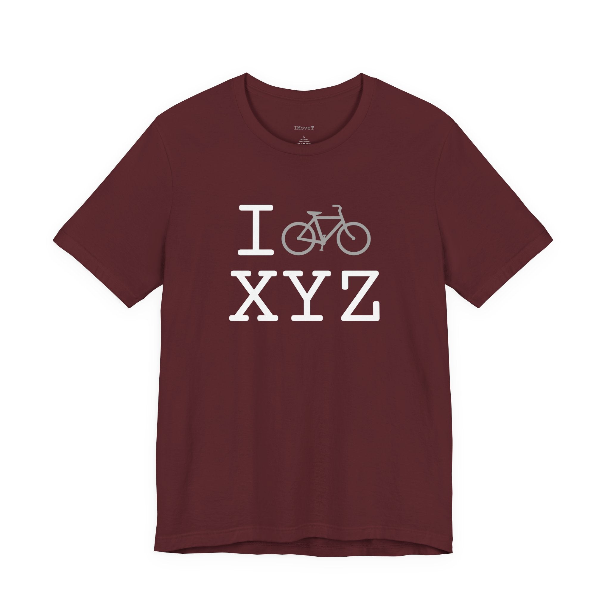 I Bike ___ unisex T, grey bike
