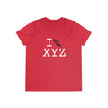 I Run women's athletic T, black logo
