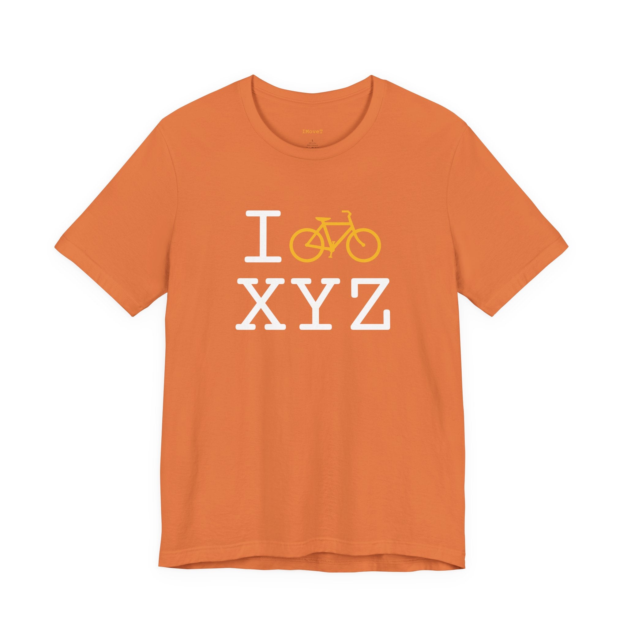 I Bike ___ unisex T, yellow bike