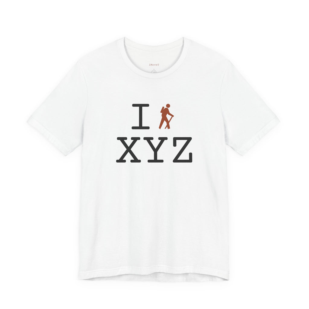 I Hike ___ unisex T, autumn hiker
