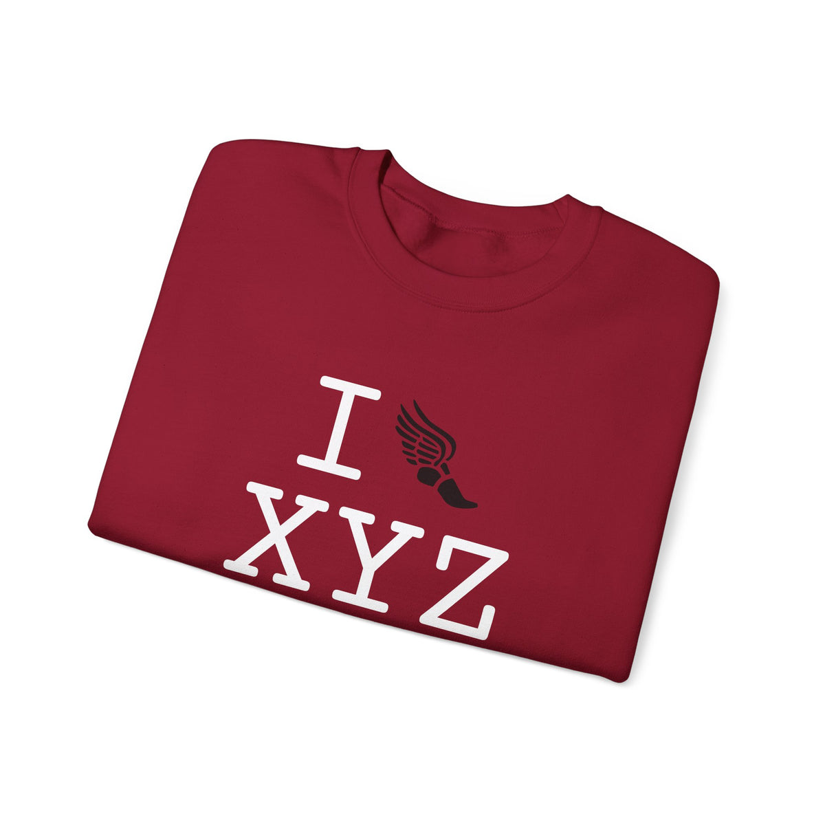 I Run sweatshirt, black logo