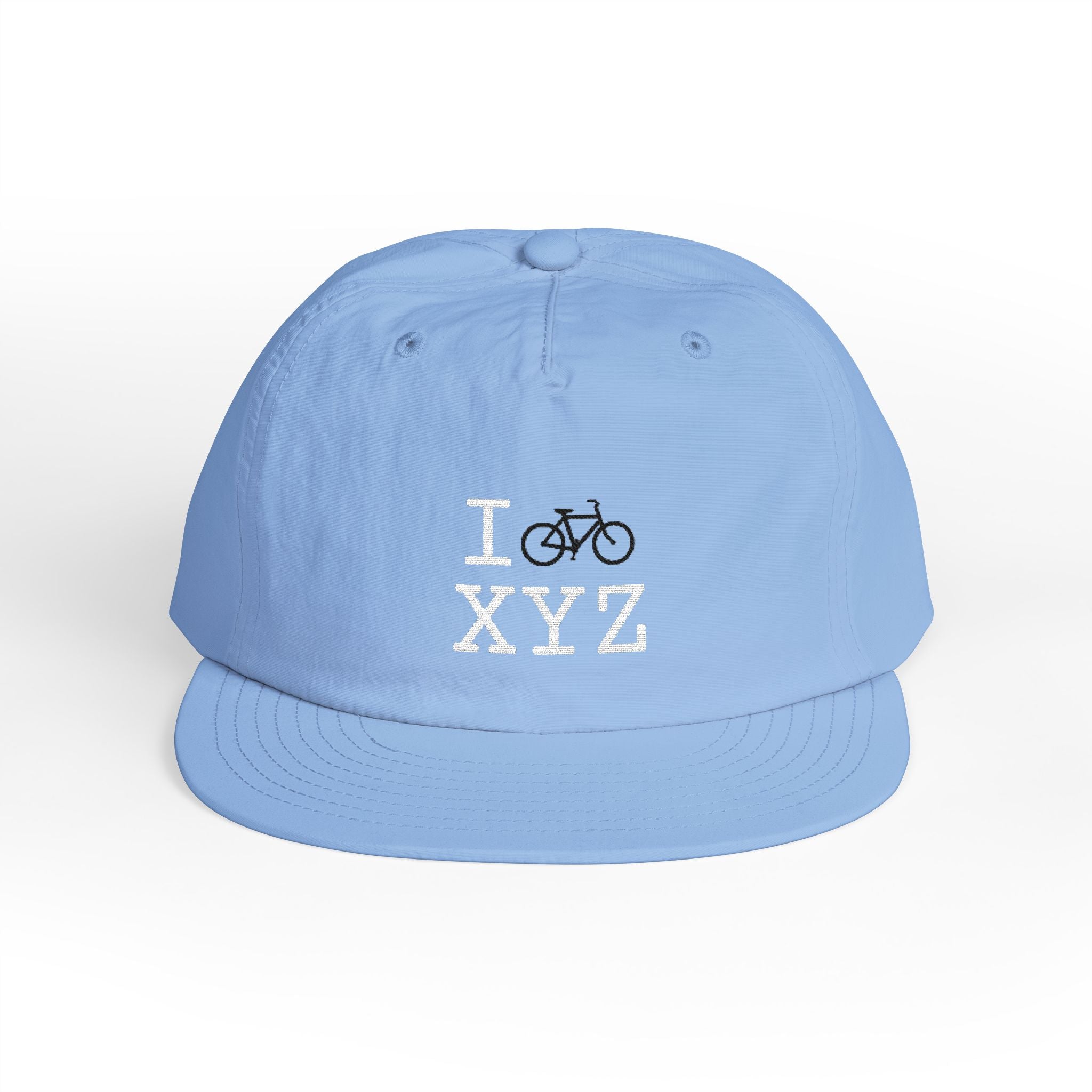 I Bike athletic hat, black bike