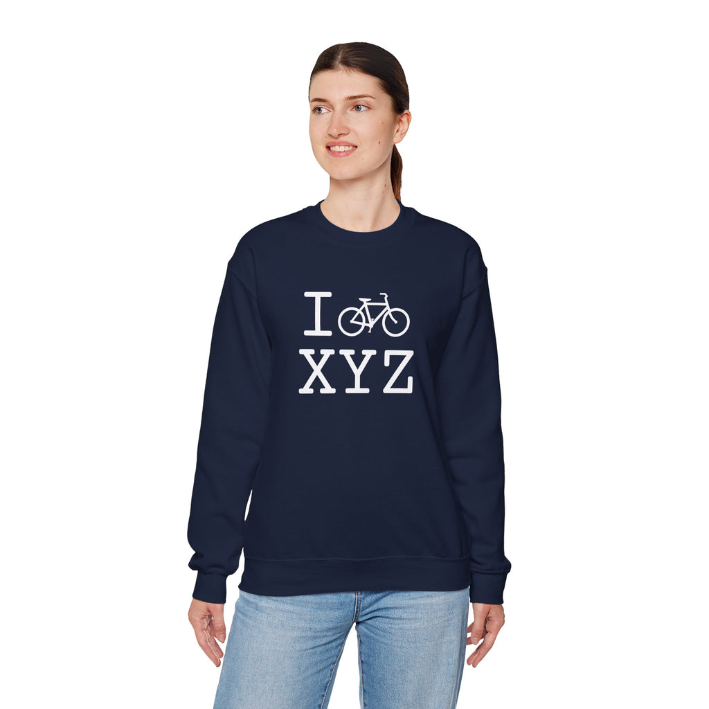 I Bike sweatshirt, white bike