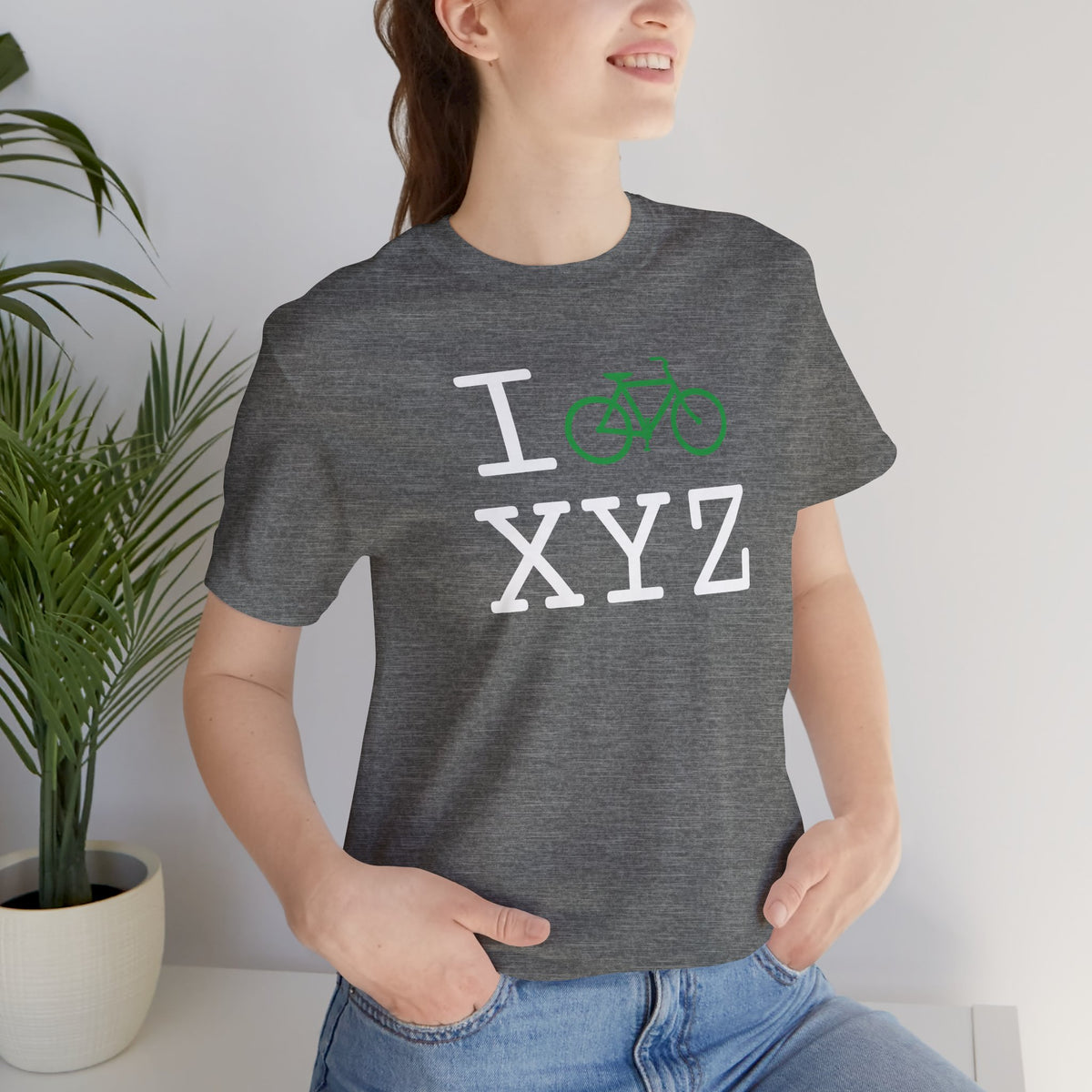 I Bike unisex T, green bike
