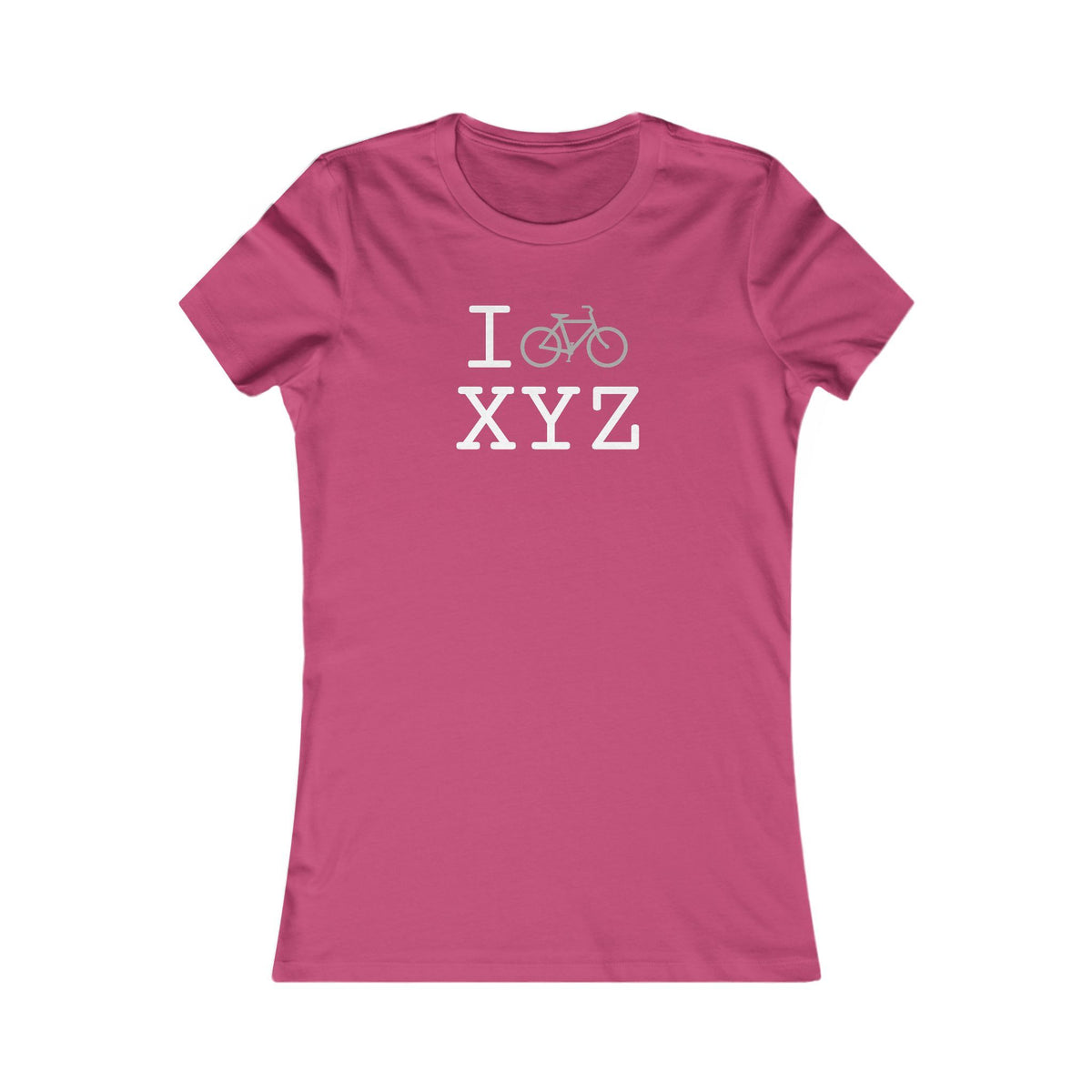 I Bike women's T, grey bike