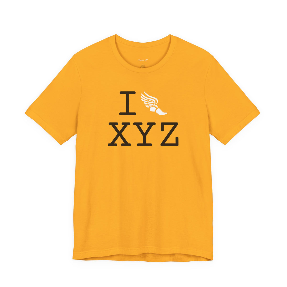 I Run unisex T, white logo