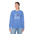 I Run sweatshirt, dark orange logo