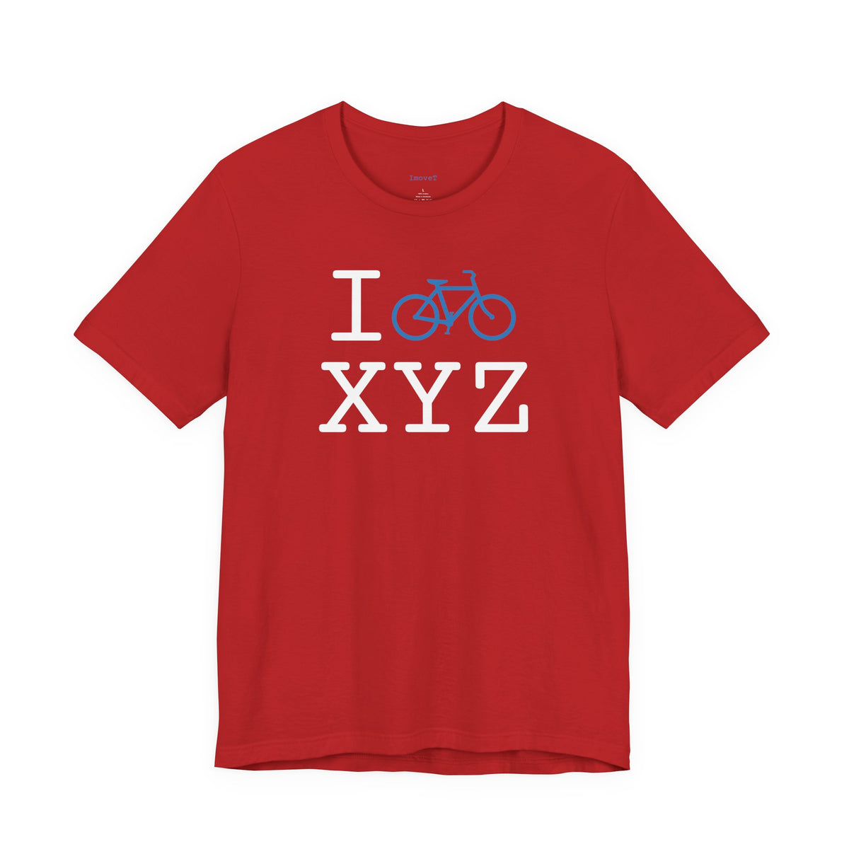 I Bike unisex T, light blue bike
