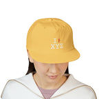 I Hike athletic hat, orange hiker