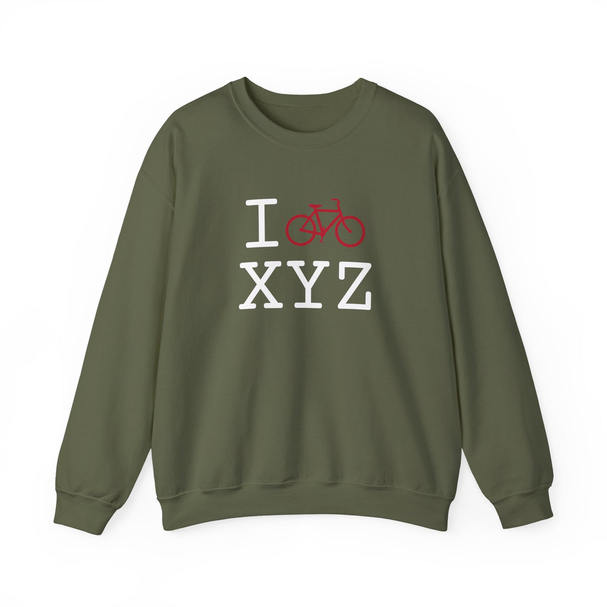 I Bike sweatshirt, red bike
