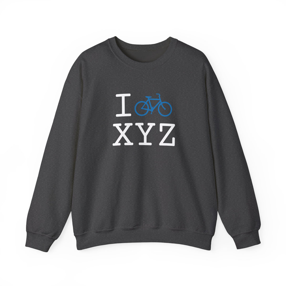I Bike sweatshirt, light blue bike