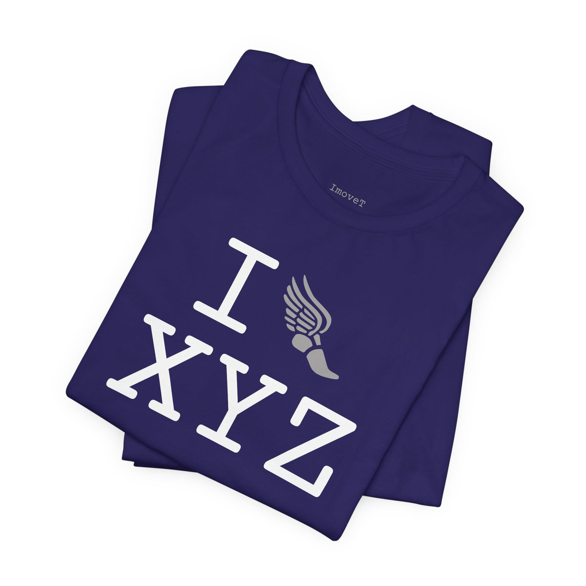 I Run unisex T, grey logo