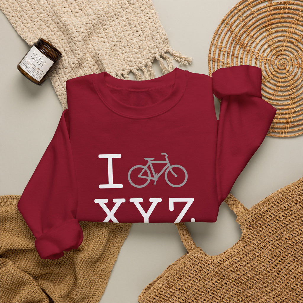 I Bike sweatshirt, grey bike