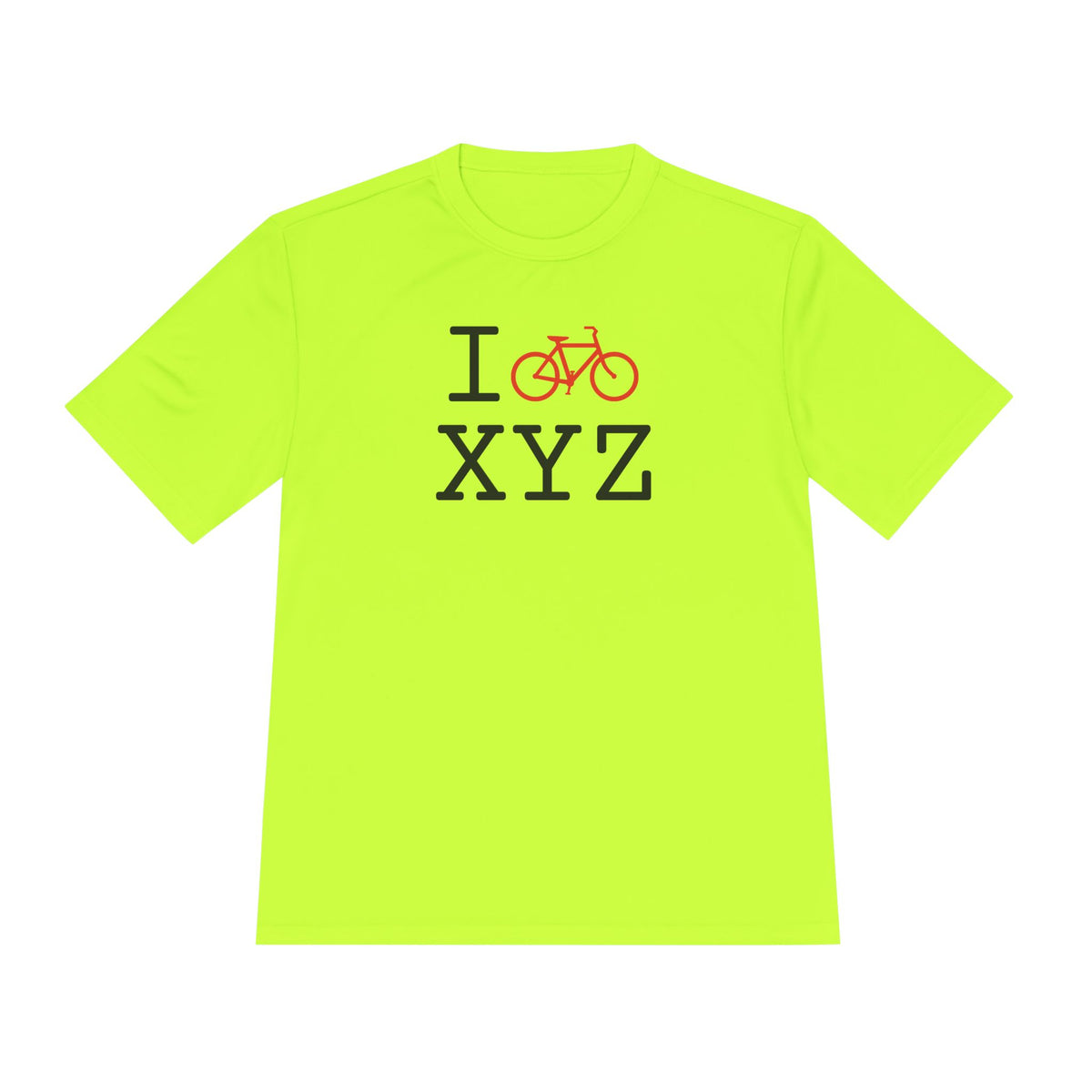 I Bike athletic T, red bike
