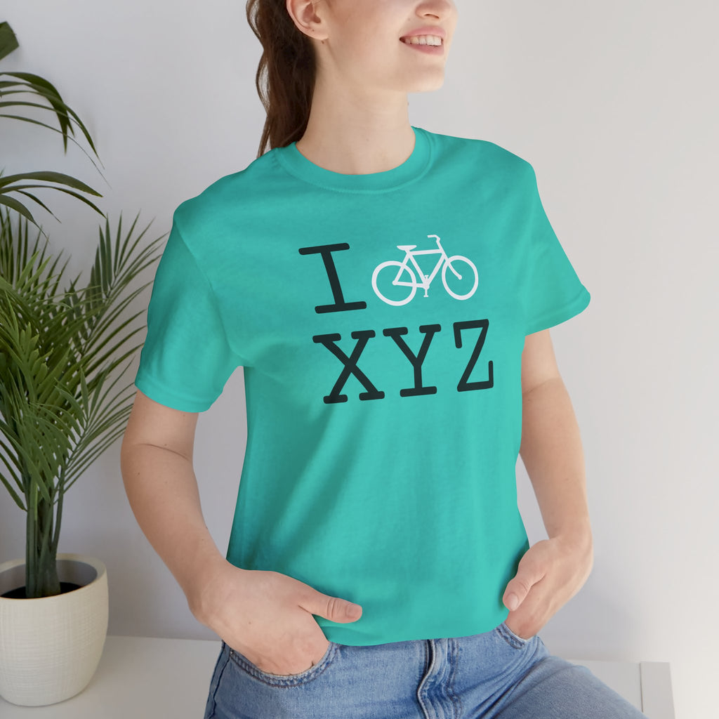 I Bike unisex T, white bike