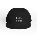 I Bike athletic hat, grey bike