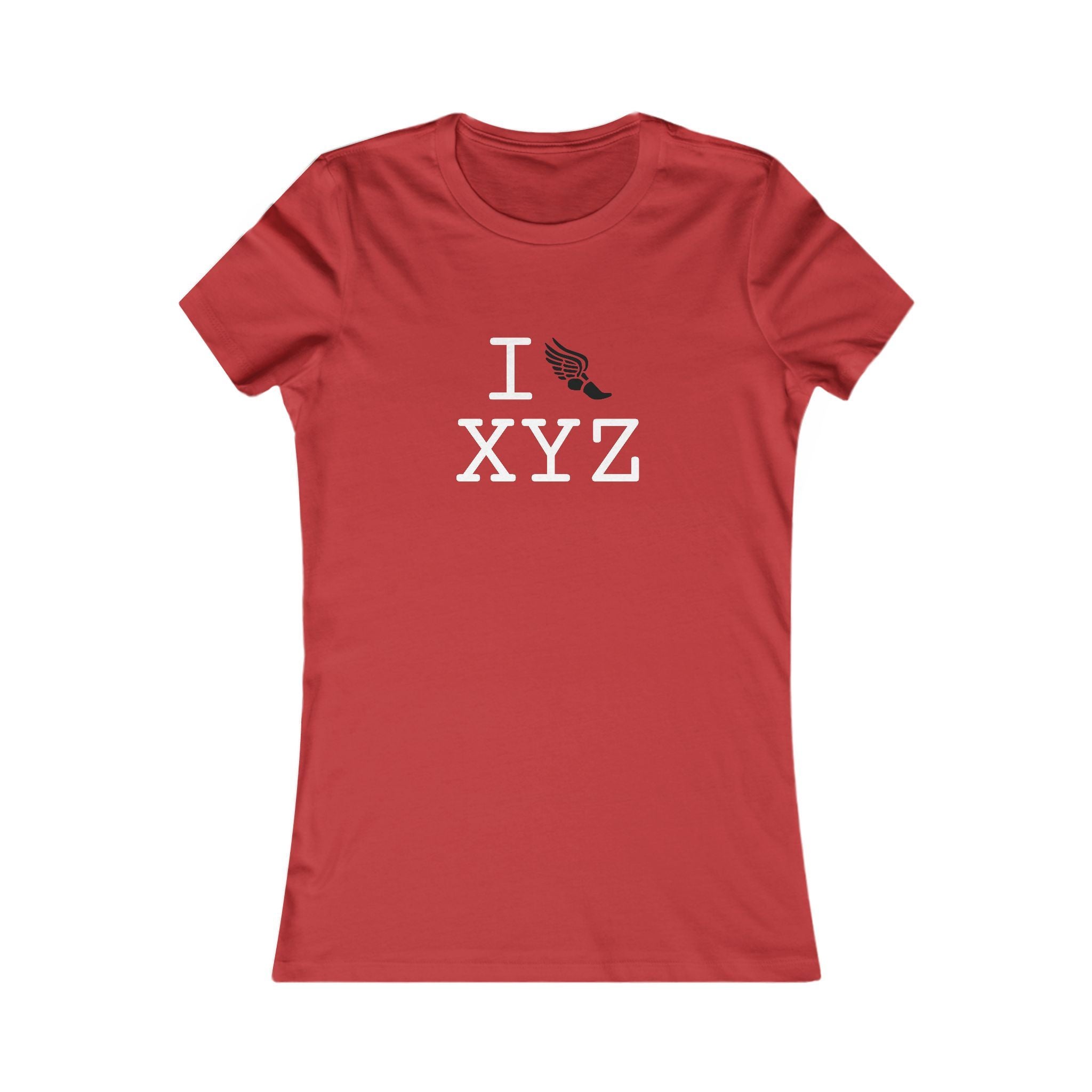 I Run ___ women's T, black logo